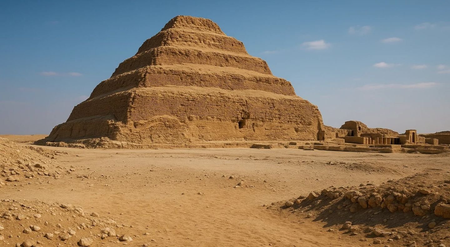 La pirámide escalonada de Djoser, en Saqqara